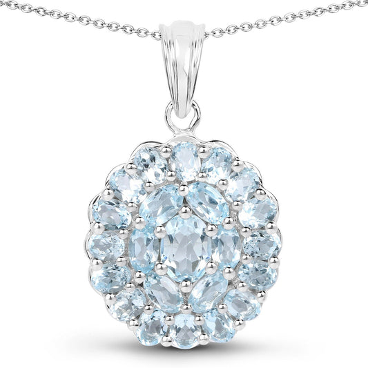 5.49 Carat Genuine Blue Topaz .925 Sterling Silver Pendant - Pendants - p5250bt - gallery - image - Omni Jewelcrafters