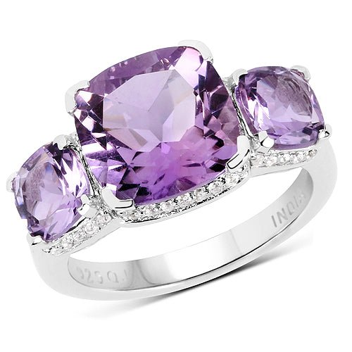 5.85 Carat Genuine Pink Amethyst and White Topaz .925 Sterling Silver Ring - Rings - r16029pamywt - gallery - image - Omni Jewelcrafters