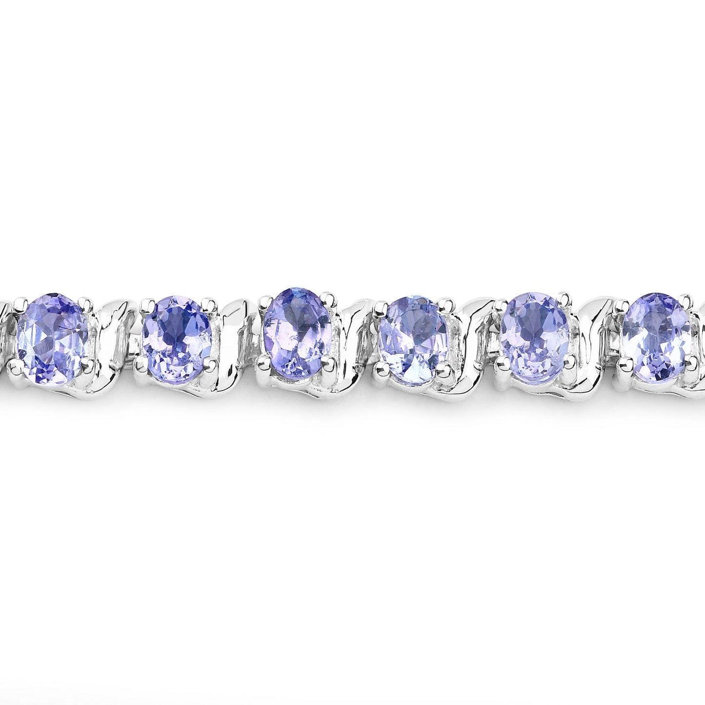 6.46 Carat Genuine Tanzanite .925 Sterling Silver Bracelet - Bracelets - b816tan - view2 - image - Omni Jewelcrafters