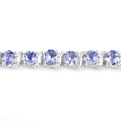 6.46 Carat Genuine Tanzanite .925 Sterling Silver Bracelet - Bracelets - b816tan - view2 - image - Omni Jewelcrafters