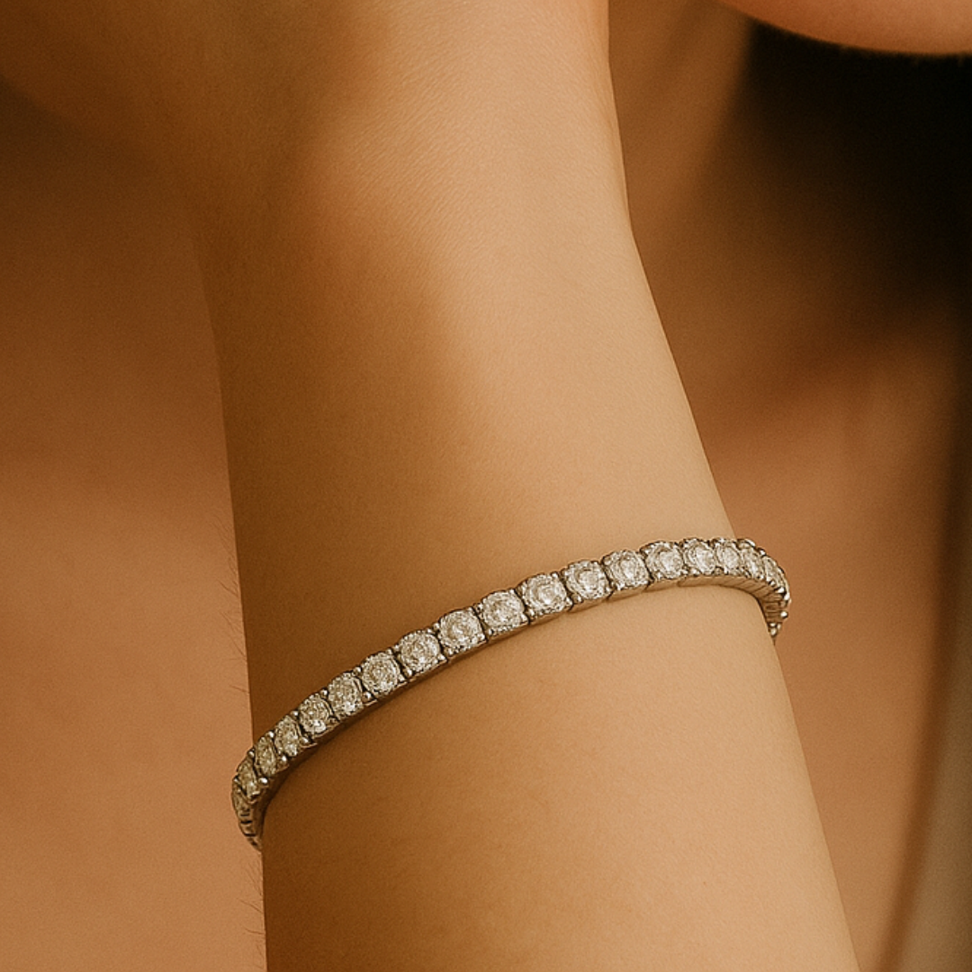 14K White Gold 5.00 CTW Diamond Tennis Bracelet