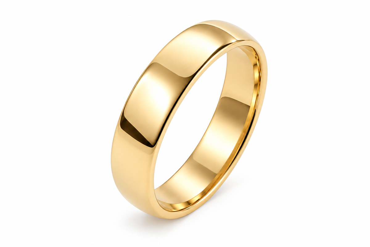 10K Yellow Gold 5mm Wedding Band Ring