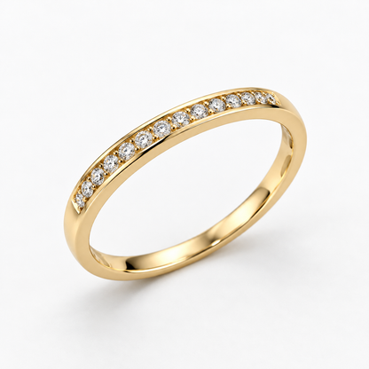 14K Yellow Gold 0.36 CT Diamond Anniversary Ring