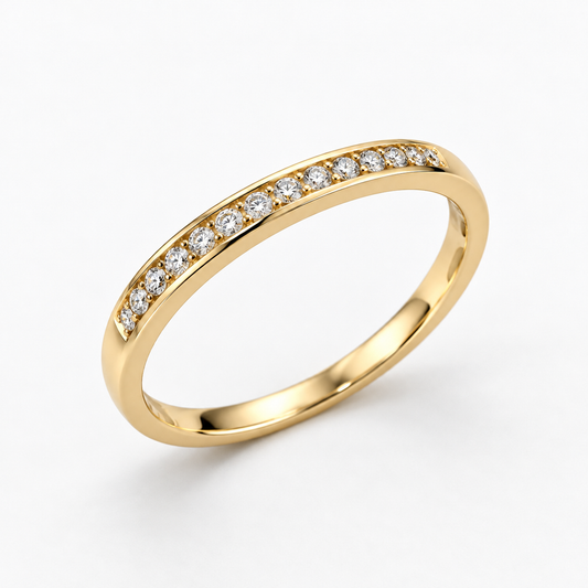 14K Yellow Gold 0.36 CT Diamond Anniversary Ring