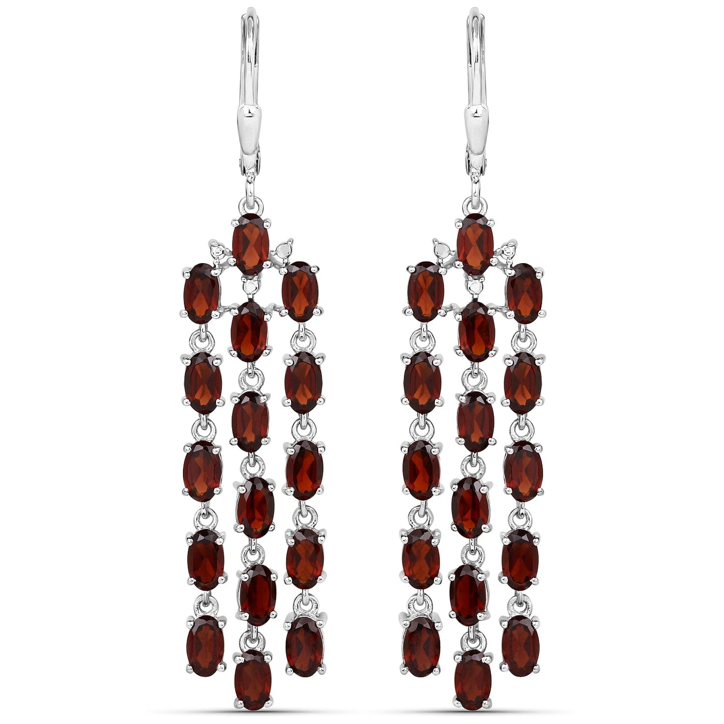 8.96 Carat Genuine Garnet .925 Sterling Silver Earrings - Earrings - e8873g - gallery - image - Omni Jewelcrafters