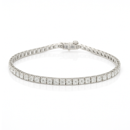 14K White Gold 5.00 CTW Diamond Tennis Bracelet