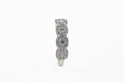 Diamond Cluster in 18kt White Gold Dinner Ring