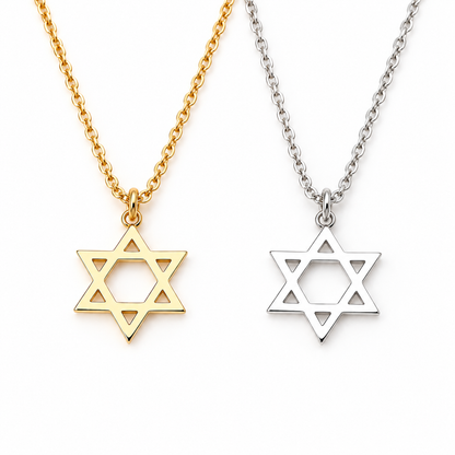 Complementary Star Of David Neckalce