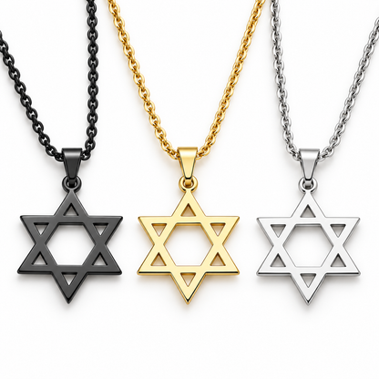 Complementary Star Of David Neckalce