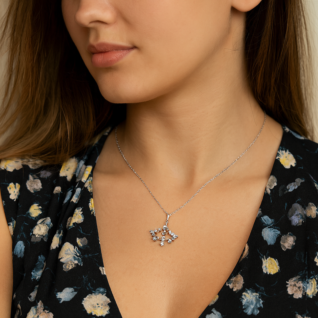 Collier en argent sterling 925 avec topaze bleue véritable de 7,36 carats