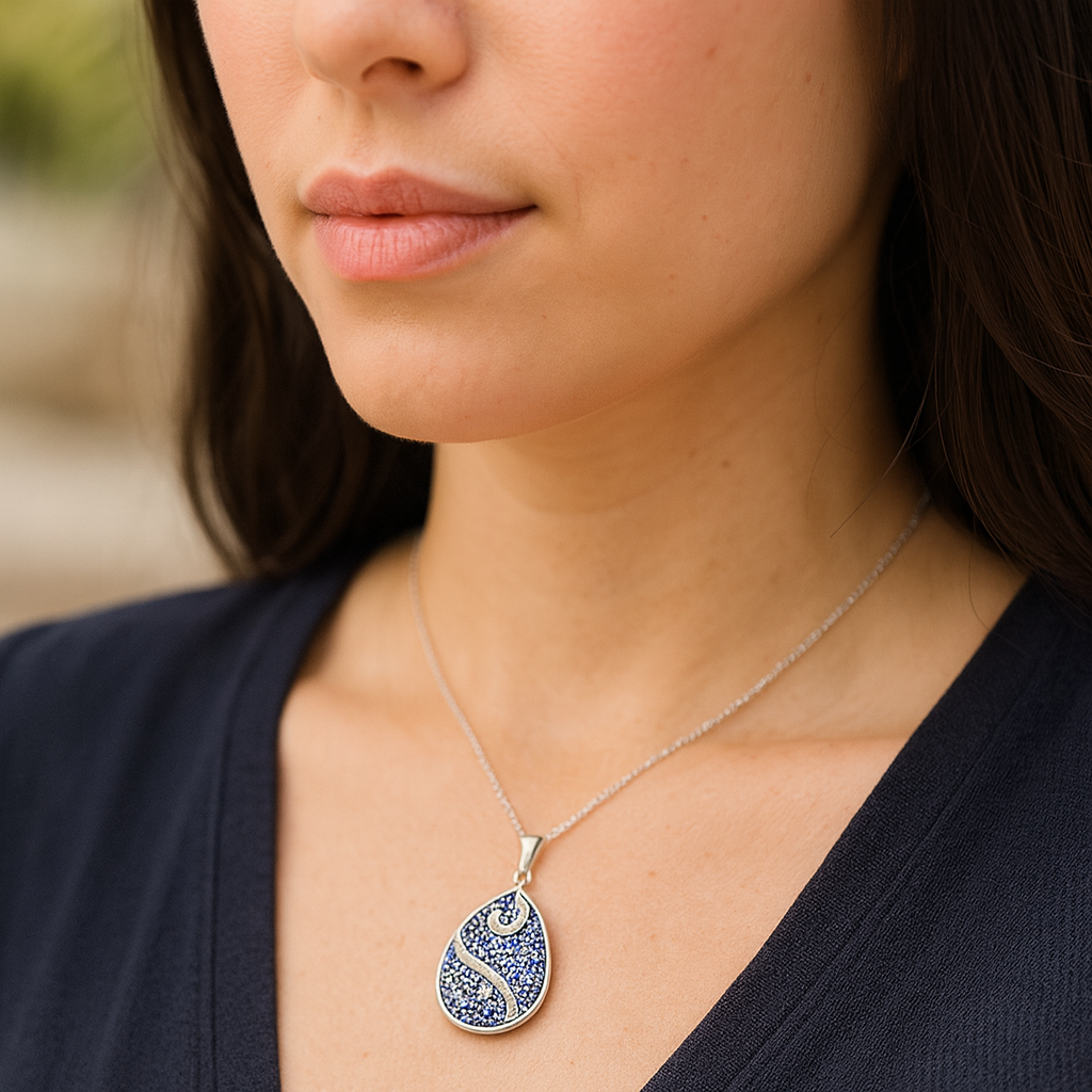 4.72 Carat Genuine Tanzanite .925 Sterling Silver Pendant