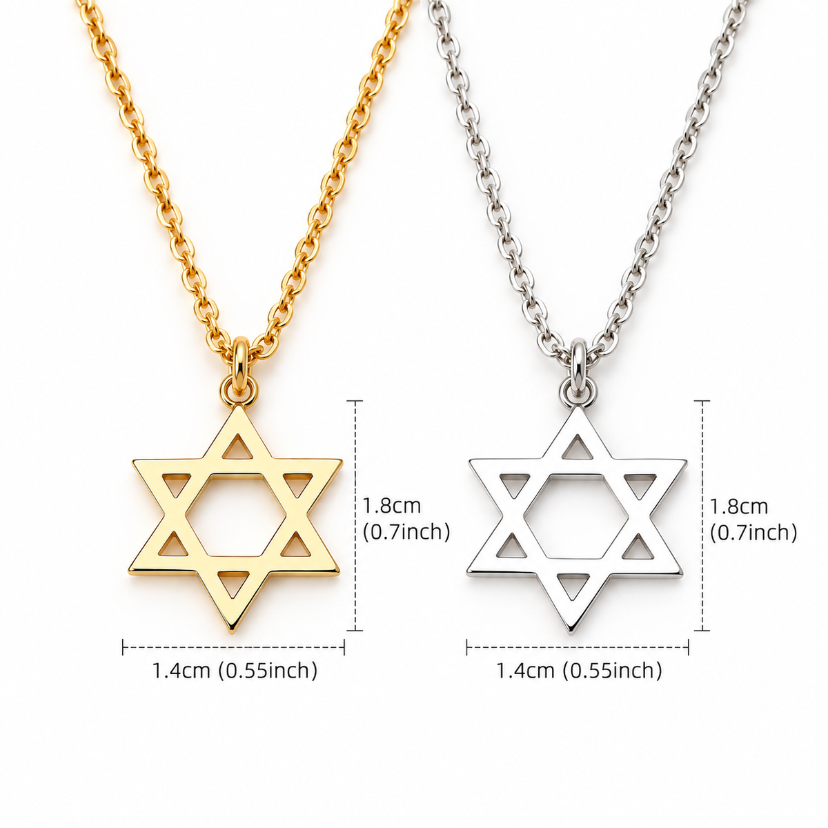 Complementary Star Of David Neckalce