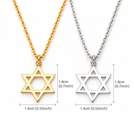 Complementary Star Of David Neckalce