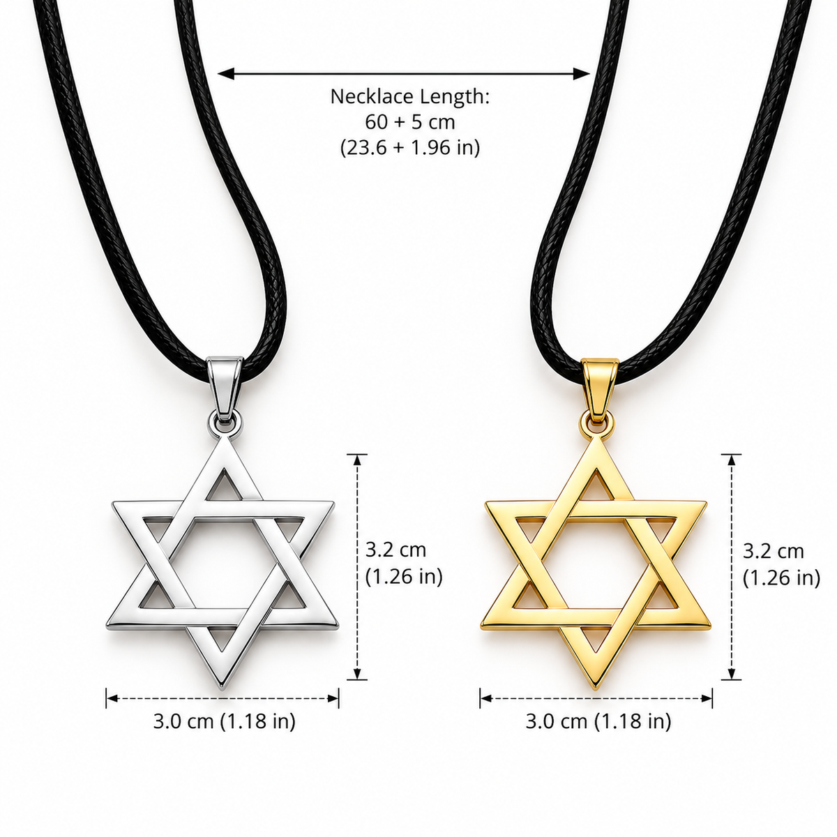 Complementary Star Of David Neckalce