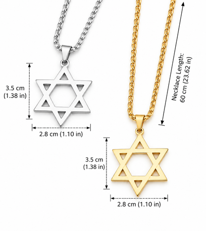 Complementary Star Of David Neckalce