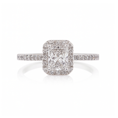 Visible-Cut Diamond Engagement Ring in 14K White Gold
