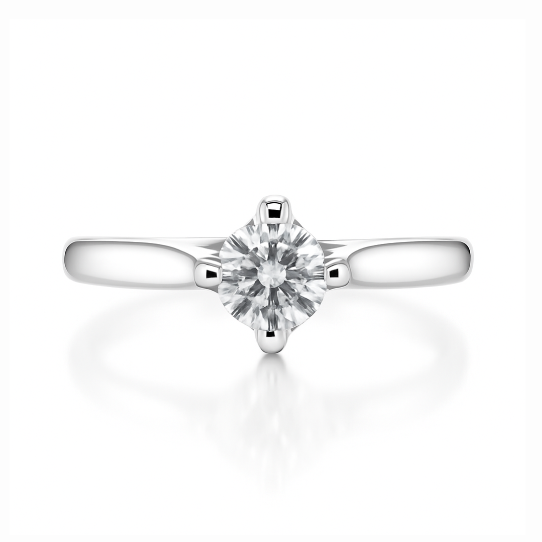Bague de fiançailles 14KW avec un diamant de 0,51 ct cultivé en laboratoire