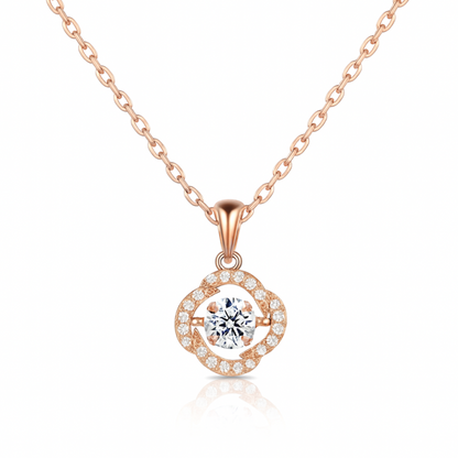 Dancing Diamond Pendant - Cubic Zirconia with Chain