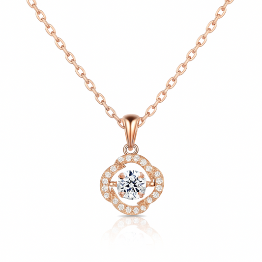Pendentif en diamant dansant – Zircone cubique avec chaîne
