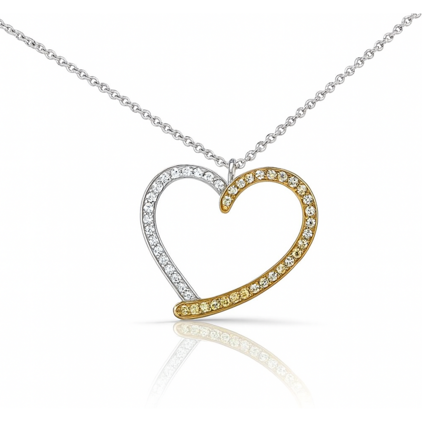 Enchanted Heart-shaped Sterling Silver Pendant with Swarovski Crystals