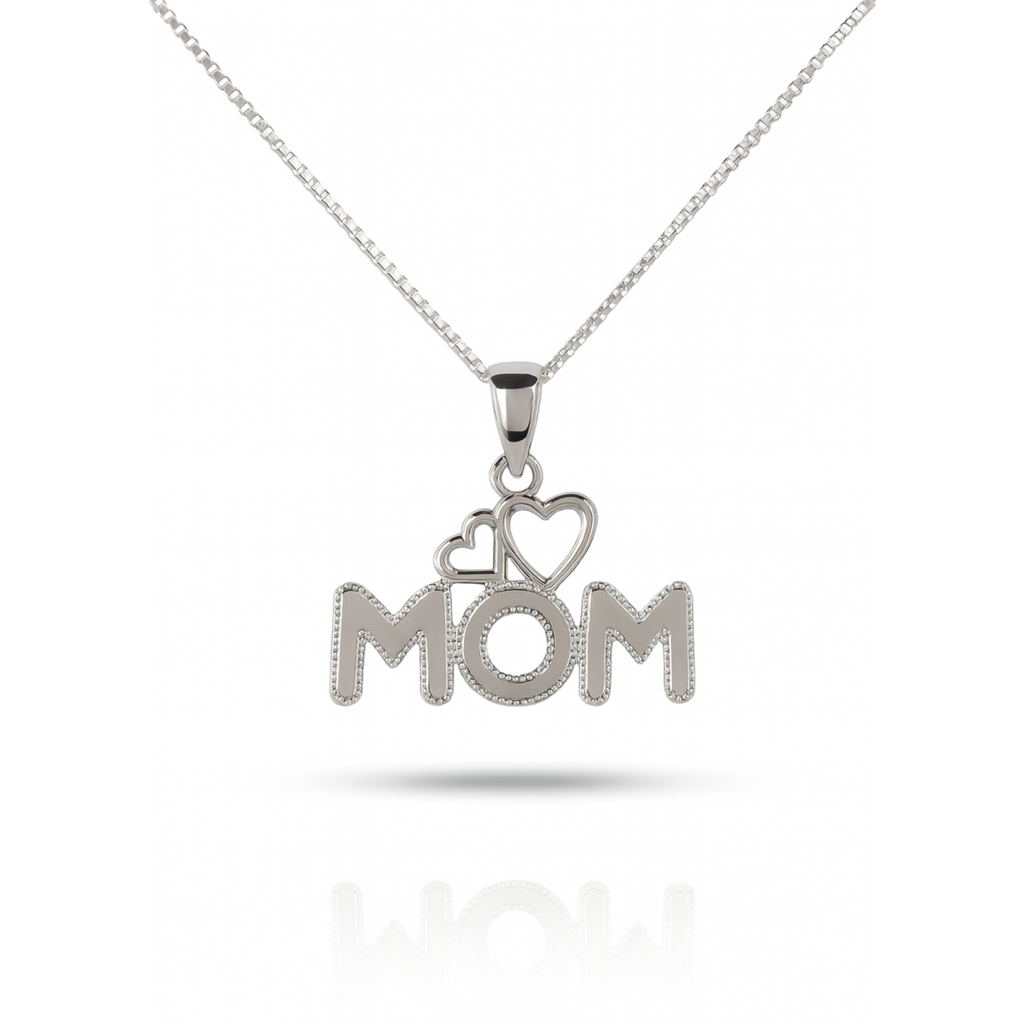Mom Sterling Silver Pendant ( Chain not Included )