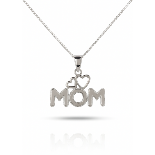 Mom Sterling Silver Pendant ( Chain not Included )