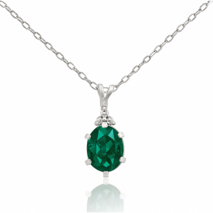 Sterling Silver Green Amethyst Pendant