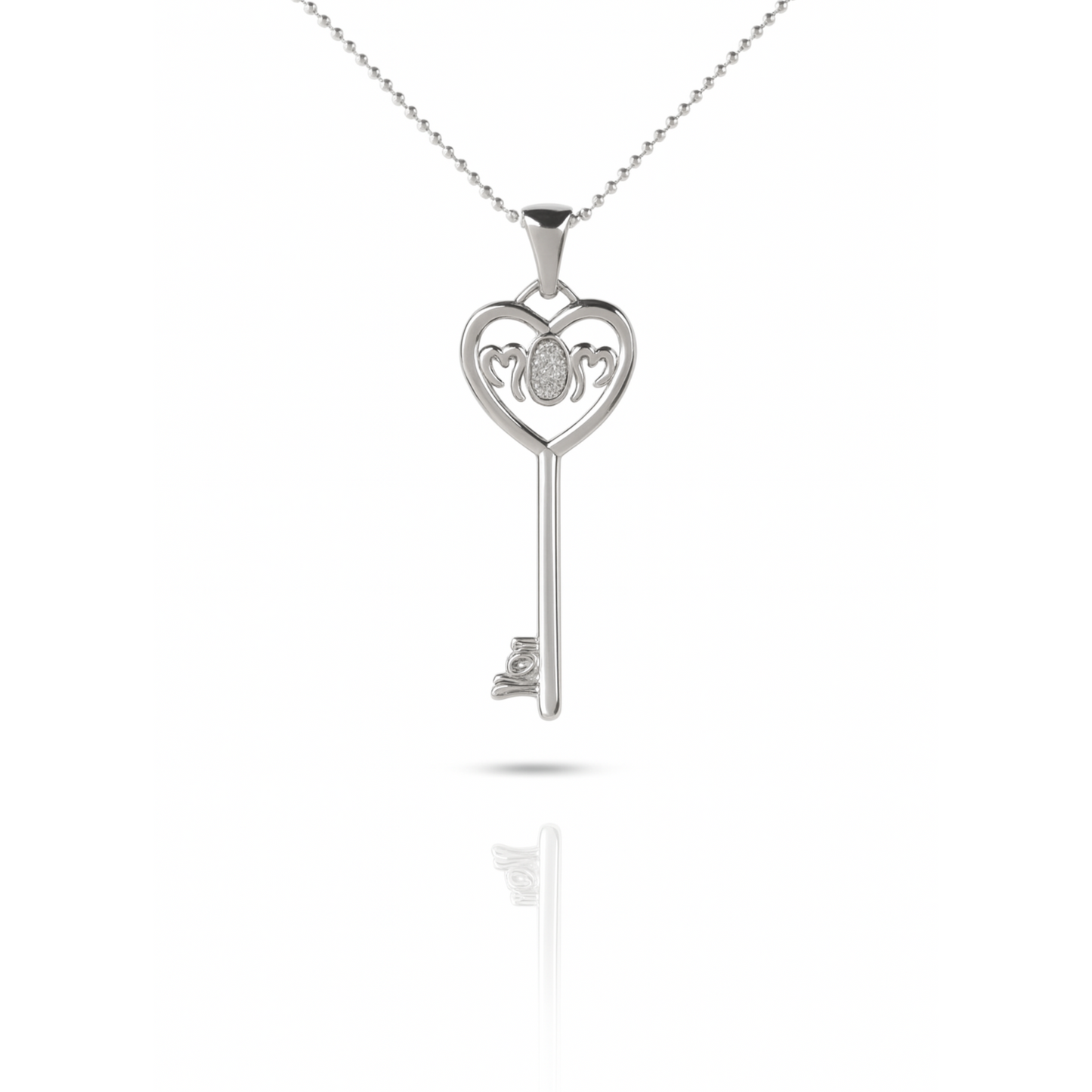 Pendentif MOM en argent sterling (chaîne incluse)