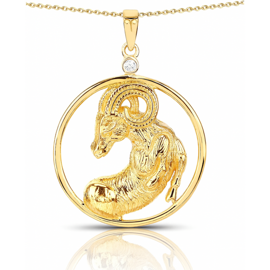 Pendentif en argent sterling 925 avec diamant blanc véritable de 0,03 carat