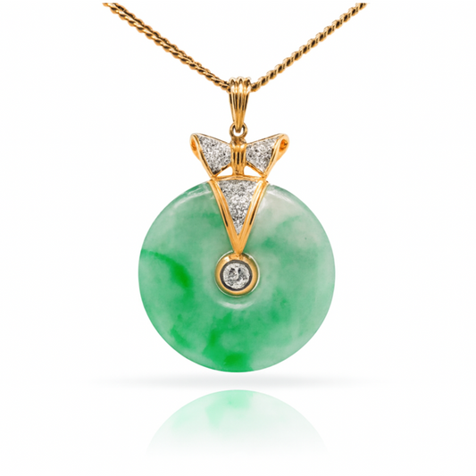 Pendentif en pierre précieuse et diamant 18 carats pour femme