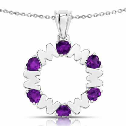 Pendentif en argent sterling 925 avec améthyste véritable de 2,70 carats