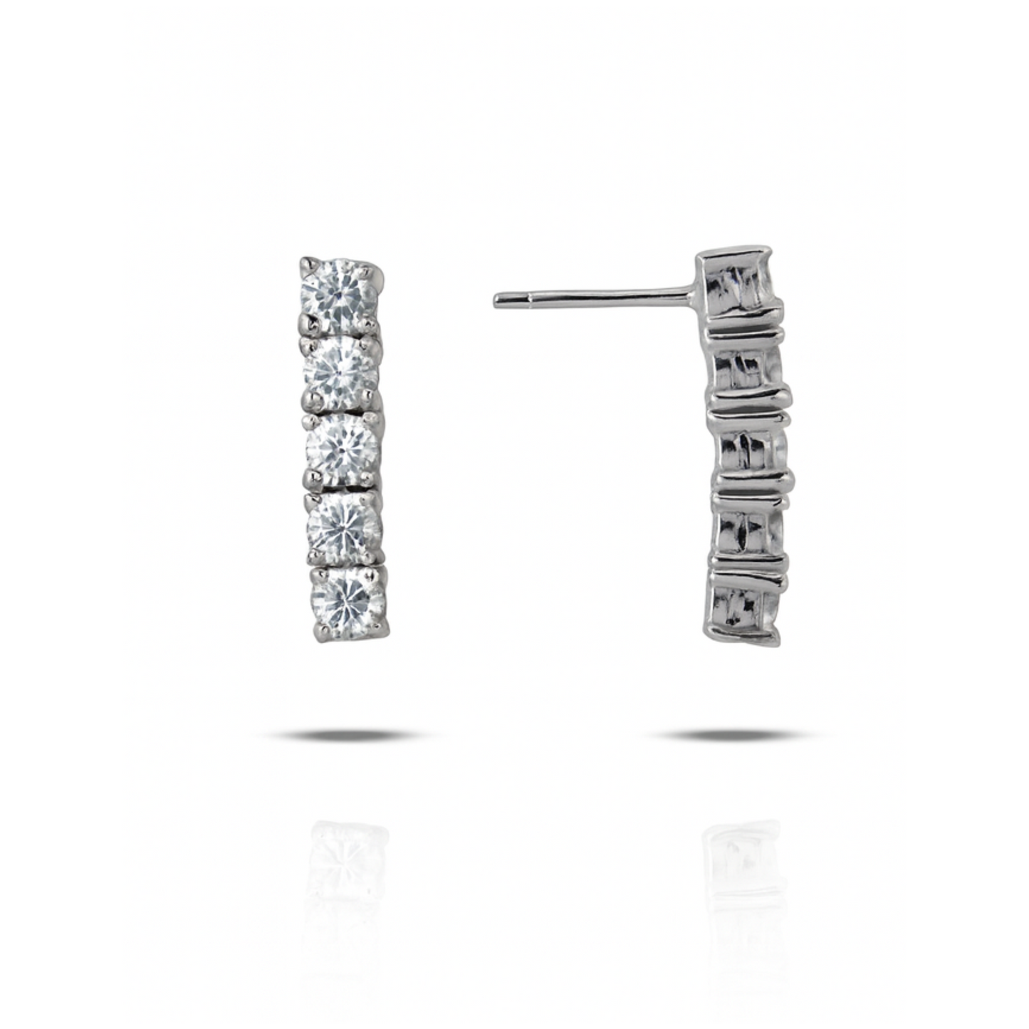 Sterling Silver Cubic Zirconia Drop Earrings
