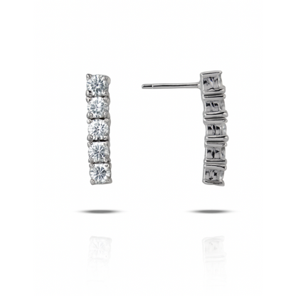 Sterling Silver Cubic Zirconia Drop Earrings