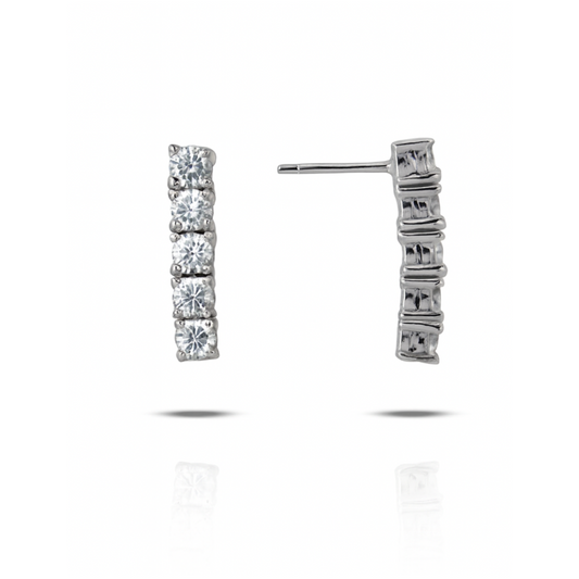 Sterling Silver Cubic Zirconia Drop Earrings