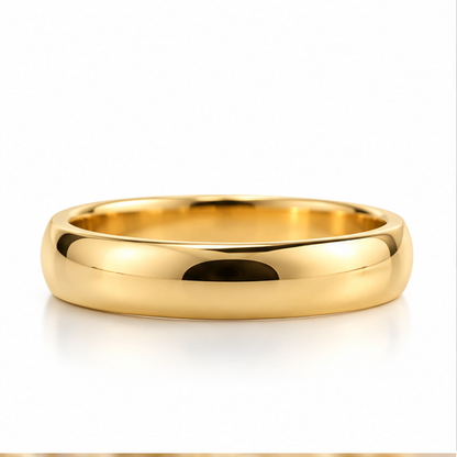 18K Yellow Gold 4MM Polished Wedding Band