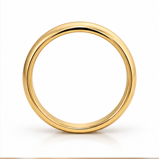 18K Yellow Gold 4MM Polished Wedding Band
