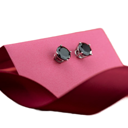 Enchanted Romance CZ Silver Ear Studs