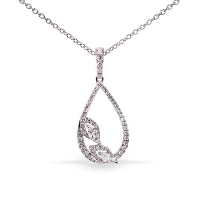 Collier en or en forme de larme pour femme