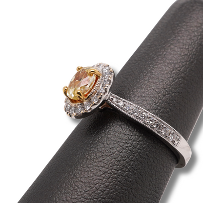 Oval Yellow Diamond Ring : Radiance in Harmony