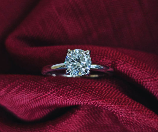 #1 - 14KW Solitaire Ring with 1.00 CT Lab Grown Diamond