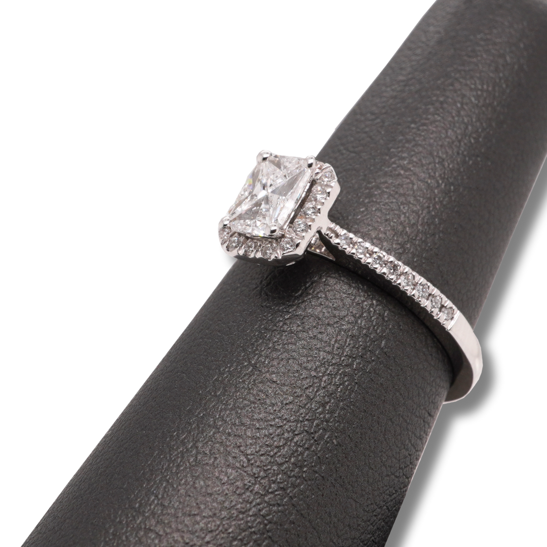 Visible-Cut Diamond Engagement Ring