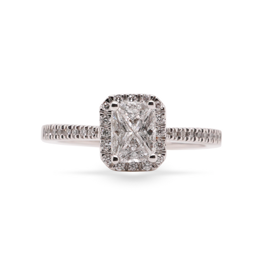 Visible-Cut Diamond Engagement Ring