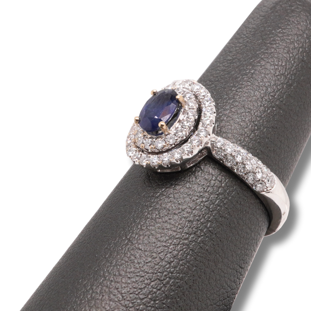 Oval-Shaped Sapphire Ring