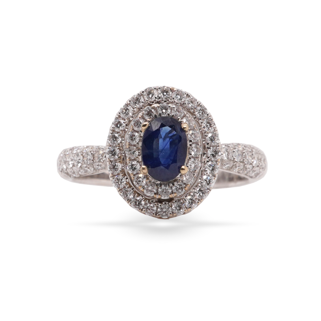 Oval-Shaped Sapphire Ring