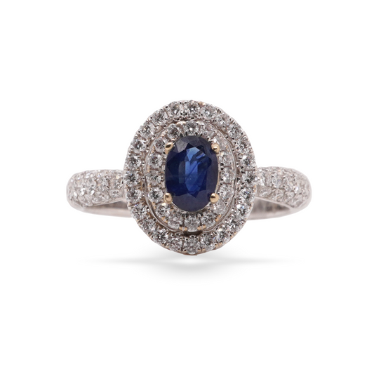 Oval-Shaped Sapphire Ring