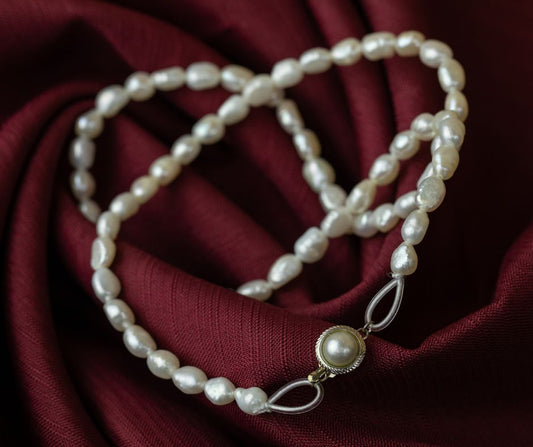 #7 - Luminous White Pearl Necklace