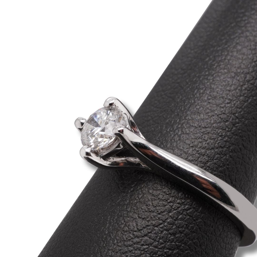 14KW Engagement Ring With A 0.51ct Lab Grown Diamond