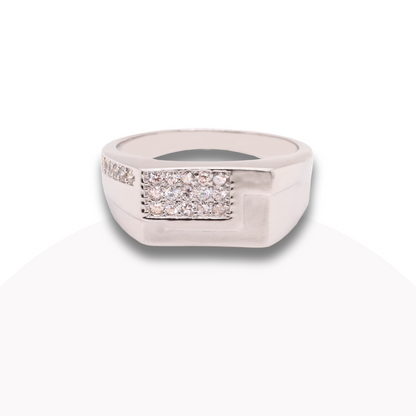 Men's Silver Ring With Cubic Zirconia