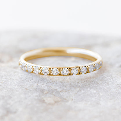 14K Yellow Gold 0.50 CTW Round Diamond Eternity Band Ring
