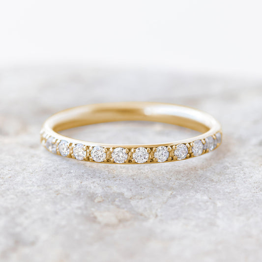 14K Yellow Gold 0.50 CTW Round Diamond Eternity Band Ring